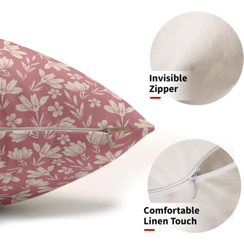 Conjunto de 2 capas de almofada vintage com estampa floral, 45x45cm (18x18 polegadas). 2