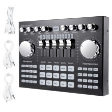 K1 Datortelefon RöStväXlare HIFI Live Ljudkort Mixer Board Streaming Audio 5.0 Universal