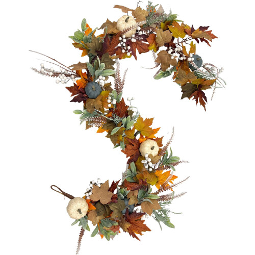 Artificial Fall Garland with Pumpkins Berries 180cm 1