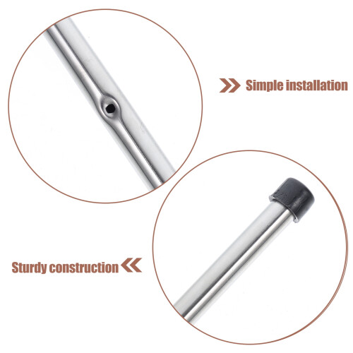 Pretyzoom Silver Iron Foosball Table Pole Replacement Heavy Duty Durable Foosball Rod 2