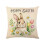 Housse de coussin de Pâques motif lapin et œuf 45 x 45 cm 2