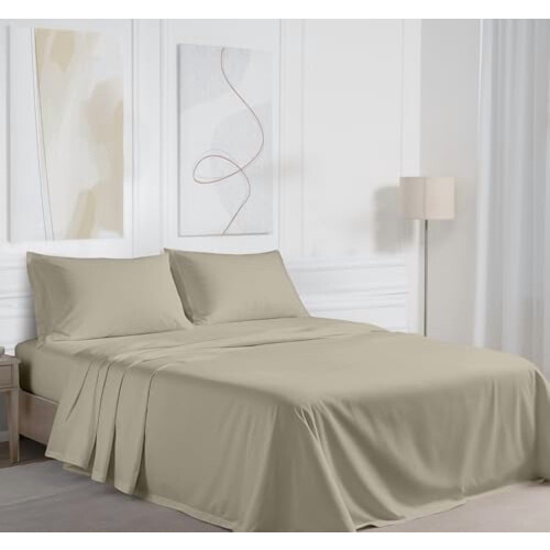 Beddengoedset van 100% katoenpercale, kingsize, 4-delig 1