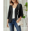 Dame Basic 3/4-ermet V-hals åpen front vaffelstrikket kort cardigan 5