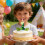 Dinosaur Green Number Candles 3D Sequin Cake Topper 5