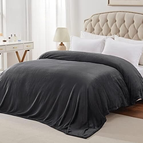 Κουβέρτα Fleece Queen Size για Κρεβάτι, Υπερμαλακή και Ζεστή, Χρήση Όλες τις Εποχές, 2