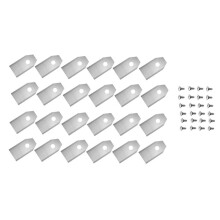 24PCS Blades with Screws for Navimow I105N/I108N/I110N/ H500N/H800N/H1500N/H3000N Lawn Mower Silver