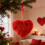 Red Furry Heart Hanging Ornaments 8 Pack 3