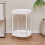 Small Round Metal Nightstand Table 5