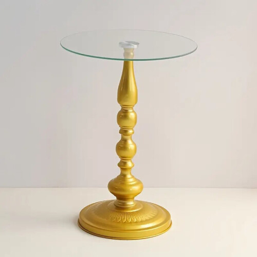 Corner Table Round Minimalist Side Table (Golden) 2
