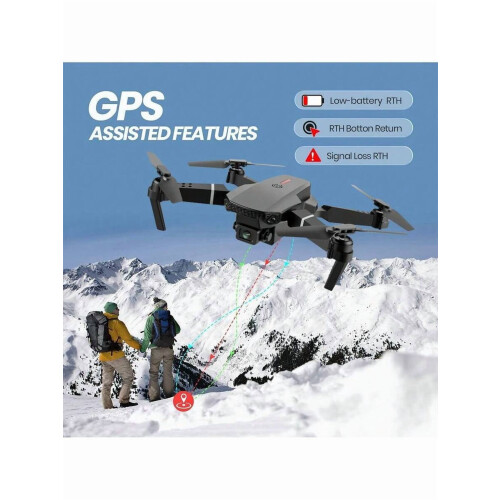 E88Drone με διπλή κάμερα και αποφυγή εμποδίων, επιλογές 2/4 μπαταριών για εκτεταμένη 1