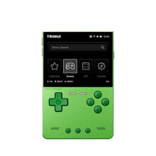 TRIMUI BRICK Hammer Retro Handheld Game Console 3.2Inch IPS Screen Metal Exterior Key LED Lighting 128GB Green