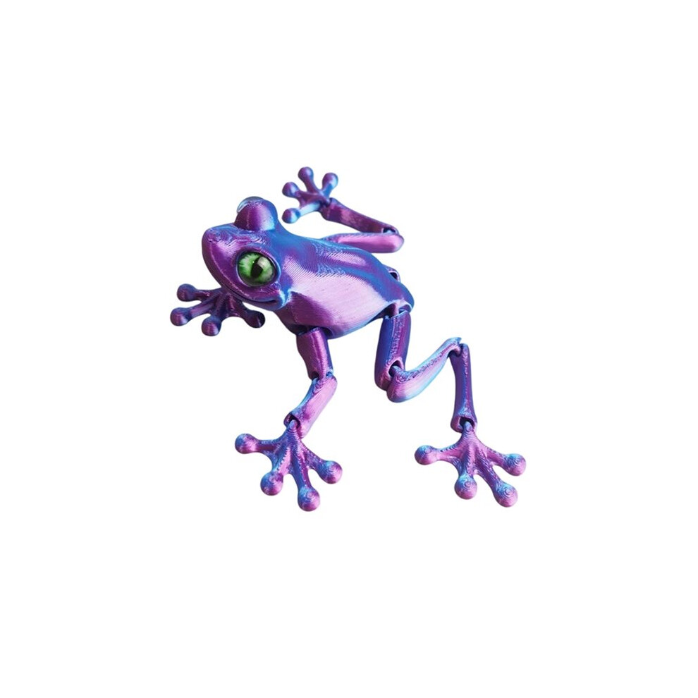 Saudism 3D Printed Simulated Frog Movable Animal Figurines Toys 3D Printed Toys Home Decor Desktop Ornament For Gifts D