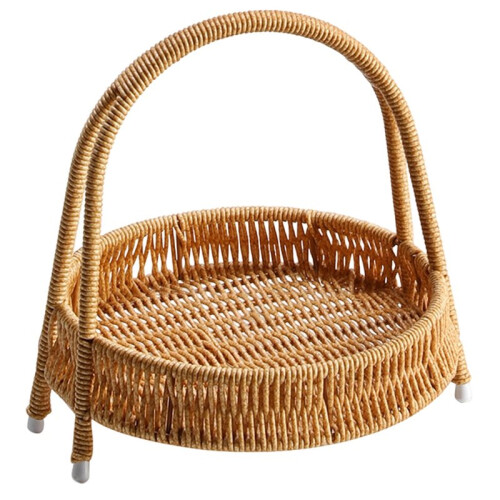 Multipurpose Portable Woven Plastic Storage Rack - Ideal for Kitchen, Office, and Home Decor