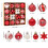 Christmas Hanging Balls White Red 42 Pcs 3