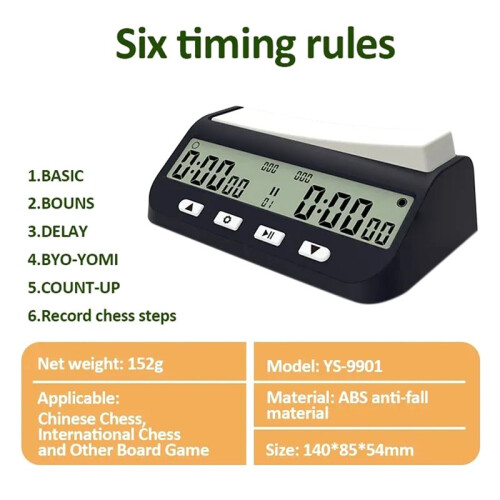 Multipurpose Portable Professional Chess Clock Digital Chess Timer Game Timer Count /Down Precise Game Stopwatch