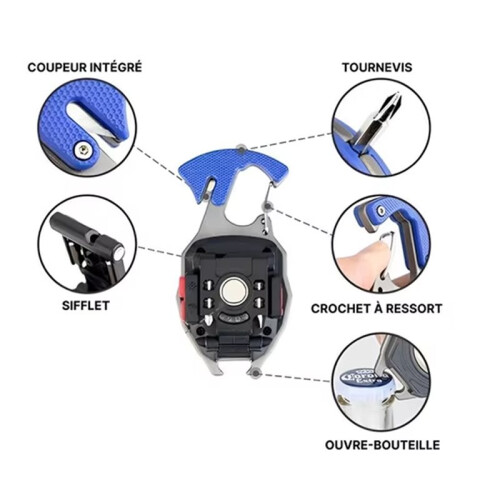 Keychain Light Versatile Led Keychain Work Light Rechargeable  Flashlight with Screwdrivers Bottle Opener B 2