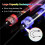 LED Light  Drum Sticks Glow in the Dark Drumsticks,Percussion Drum Accessories for Electronic Drums Night Performances 3