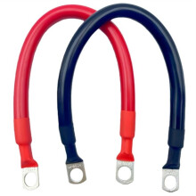 Silikonkabel 30 cm, Schwarz und Rot, Elektrische Leitungen M10 2AWG, Kfz-Kabel, Kupfer, Weich, für Auto, Wohnmobil, LiFePo4-Batterie