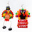Ensemble de 2 décorations de porte dinde pour Thanksgiving 6
