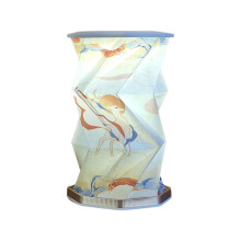 Portable Folding Lamp Dimmer Foldable Paper Lanterns USB Rechargeable Table Lamp for Bedroom Living Room Book Light D