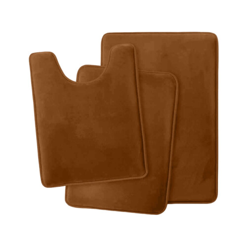Set copriwater con tappetino antiscivolo, colore caffè 1