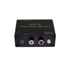 Passive Audio Low-Frequency Bass Attenuator 3.5mm Stereo RCA Port Reduces and Minimizes Bass Signal
