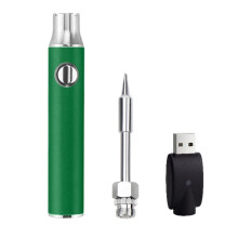 510 Thread Soldering Iron 3-Gear Voltage Soldering Iron Pen with Soldering Iron Tip 350mAh USB Rechargeable Green
