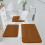 Set copriwater con tappetino antiscivolo, colore caffè 4