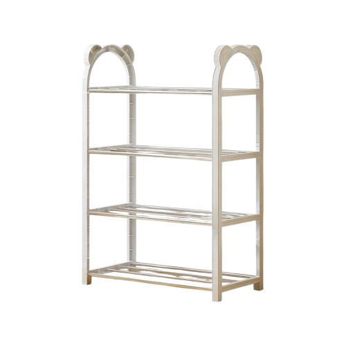 Πλαστική παπουτσοθήκη 4 επιπέδων – 56x42x18,5cm, Λευκή 1