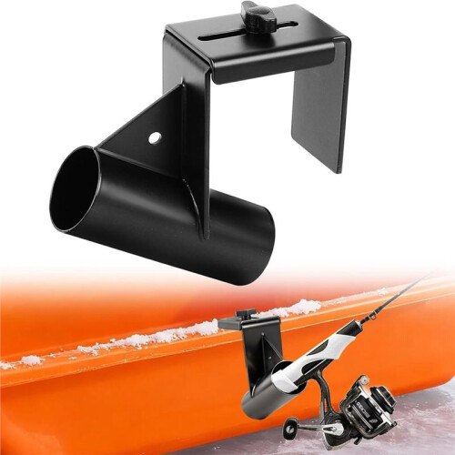 Suporte de Metal para Vara de Pesca no Gelo, Ajustável de 1,9 A 3,7 Polegadas, Resistente, para Uso com As Mãos Livres, 1 Unidade. 1