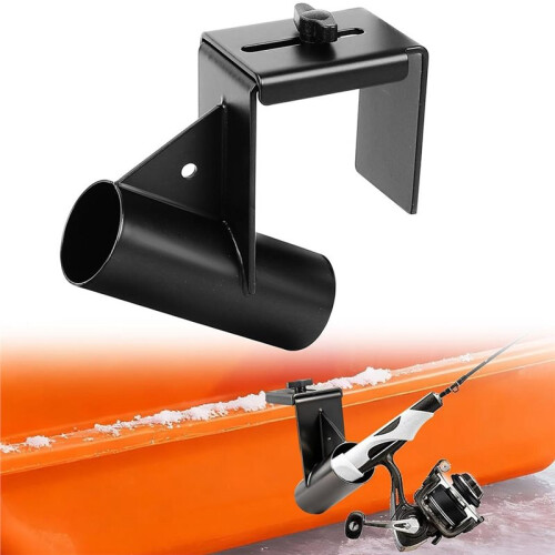 Suporte de Metal Ajustável para Vara de Pesca no Gelo, de 1,9 A 3,7 Polegadas, Resistente, para Uso com As Mãos Livres, Pacote com 2 Unidades. 1