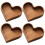 4pcs Solid Wood Candy Tray Natural Walnut Serving Platter Stackable Nut Bowl  Heart Shape Dessert Storage Box 2