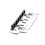 Universal Tremolo Bridge Assembly 6-String Chrome Plate for Electric Guitar Tremolo System Bridge 7
