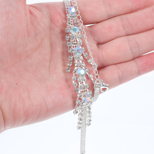 Rhinestone Bra Strap Adjustable Set for Decor White 1 Set Easily Adjustable 2