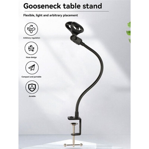 Desktop Microphone Stand Gooseneck Universal Hose 360 Degree Flexible Function Live Microphone Stand 2