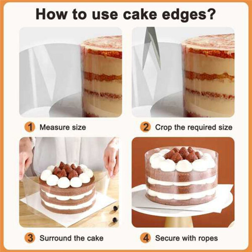 Baking Acetate Sheets, Cake Collar for Baking, Transparent Acetate Cake Collars, Acetate Rolls for Cake Chocolate 2