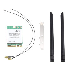 RTL8851BE AX900 WIFI6 Card with Antenna Dual-Band 2.4G/5G BT5.2 NGFF M.2 Wireless WiFi Adapter Card for Win10/Win11