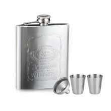 7oz Leak-Proof Stainless Steel Hip Flask with Funnel for Hiking Camping