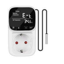 WiFi Digital Thermostat Socket Tuya App Remote Thermostat with Timer Sensor Probe Heating Cooling EU Plug