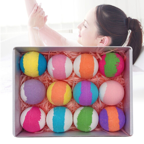 12 Pcs Bubble Bath Set 5.4cm Moisturizing Aromatic Shower Balls