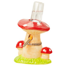 Mushroom Ceramic Hamster Hideout Water Bottle with Stand Food Bowl Hamster Accessories Furniture Sleephouse B