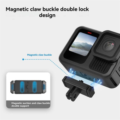 Magnetic Quick Release Base for  Hero 13 Adaptor Kit for Two Prongs Action Camera Mounting Accessory 2