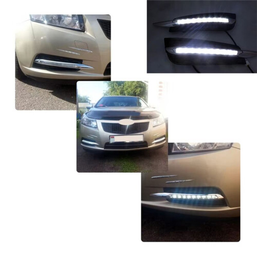 2Pcs/Set 3 Color Light LED Daytime Running Light for  Cruze 2009-2013 1
