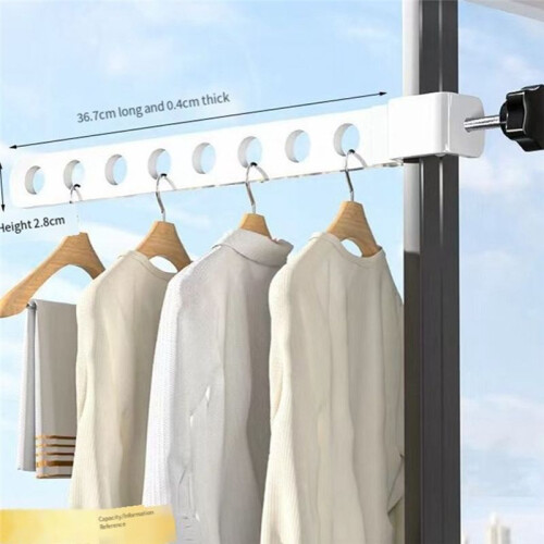 Window Snap Clothes Drying Rack, Dormitory Balcony Window Drying Rack, Travel Home Window Clothes Drying Rack WHITE