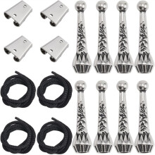 1 Set Iron Bolo Tie Findings Kit Bolo Tie Replacement End Caps Kit Tie Buckle Accessories for Bolo Tie Making B