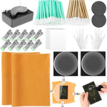 Kit de Nettoyage et D'Évaluation de Cartes de Sport Disques Acryliques Transparents de 15 cm, Pinces en Plastique, Chiffon Doux.