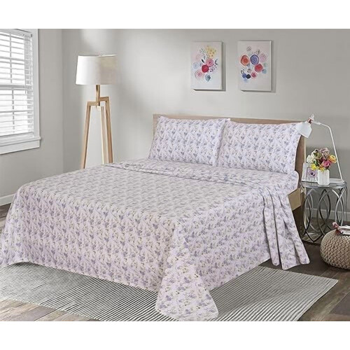 Σετ σεντόνια Flannel – 100% βαμβάκι με διπλή πλέξη, με βαθιές τσέπες 16", 3 τεμάχια, Sand Rose, 1