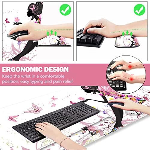 Conjunto de mousepad gamer XXL com apoio para pulso e tapete de mesa – 2