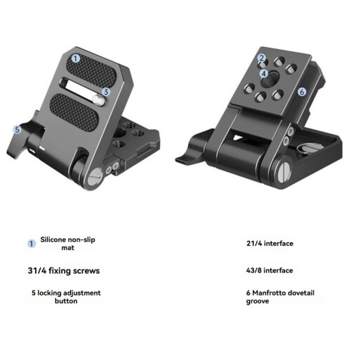 Folding Camera L Bracket Vertical Horizontal Switching Quick Release Plate DSLR Cameras Stabilizer 2