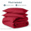 Queen duvet cover oversized red 1800 thread count 6